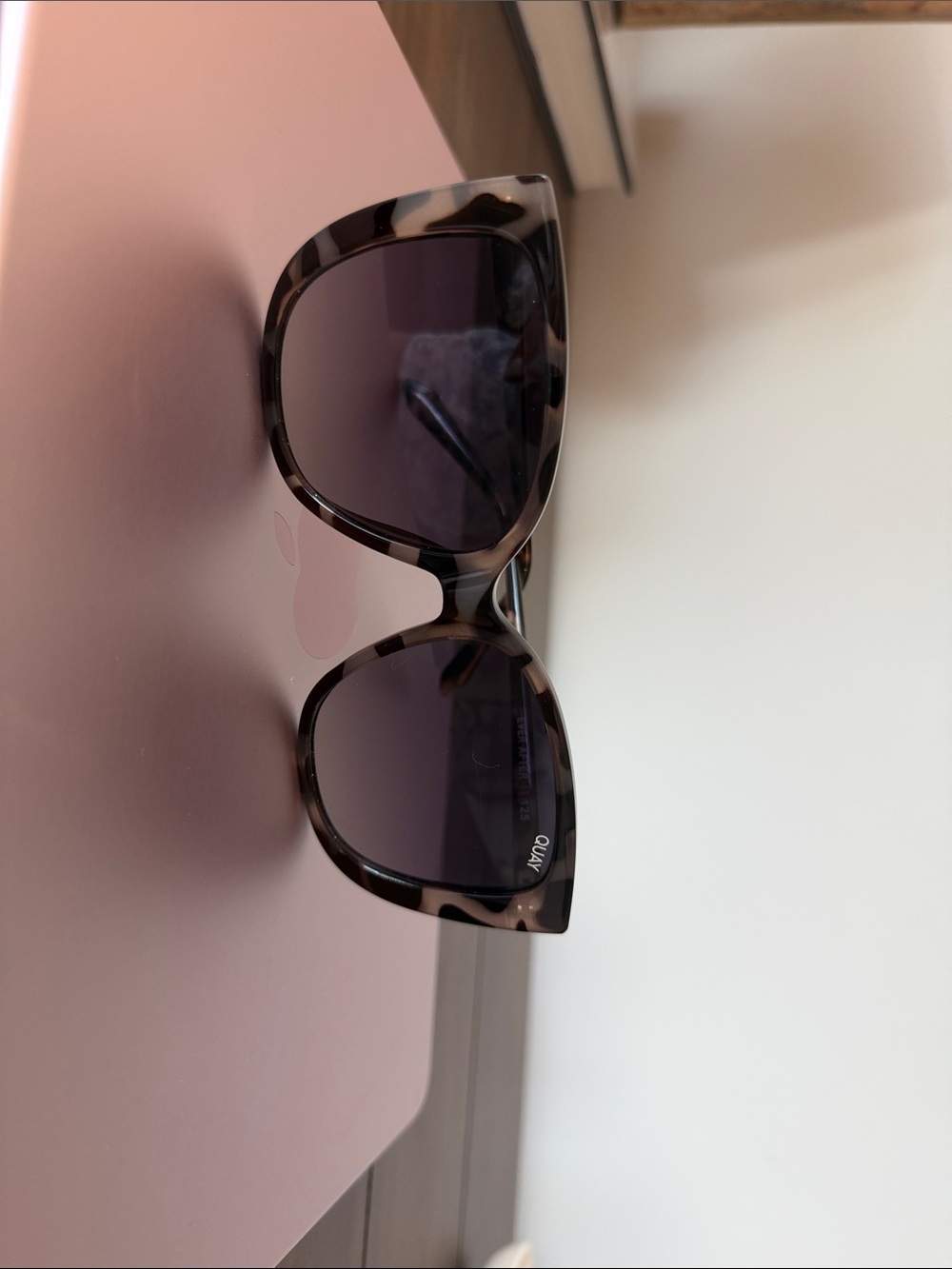 Quay Australia Ever After Cat Eye Sunglasses in Tortoiseshell and Black Lenses